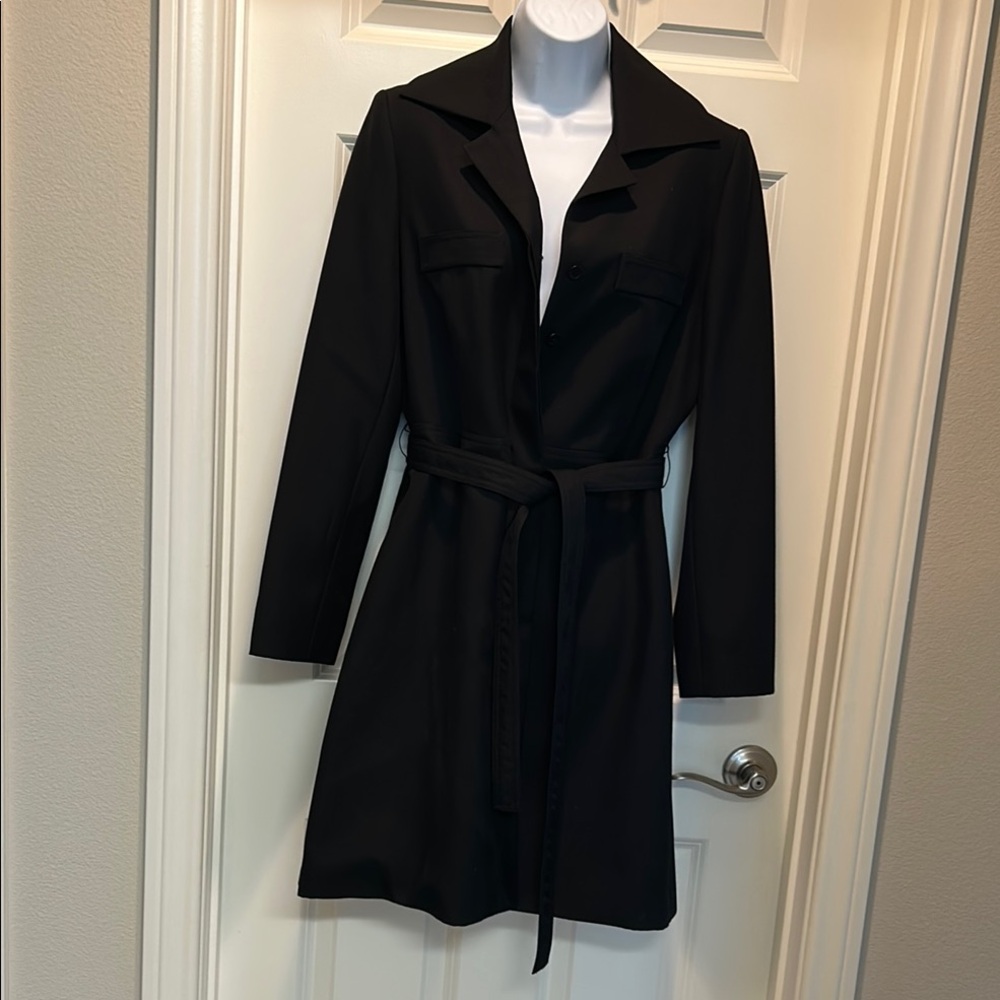 Black Belted Trench Coat